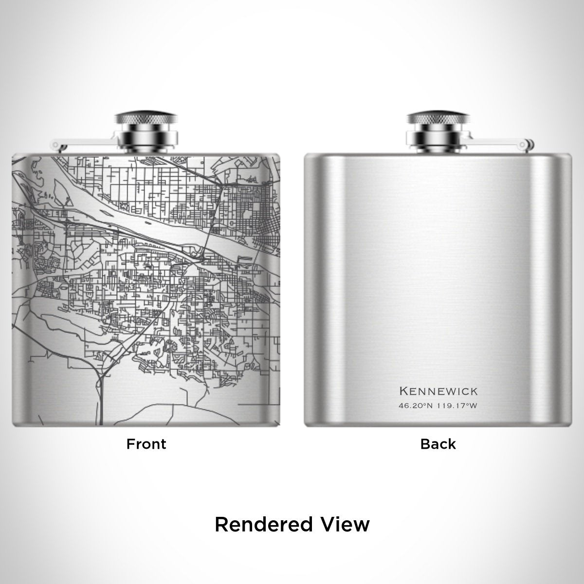 Kennewick - Washington Map Hip Flask - Zomdo Marketplace | Zomdo.com