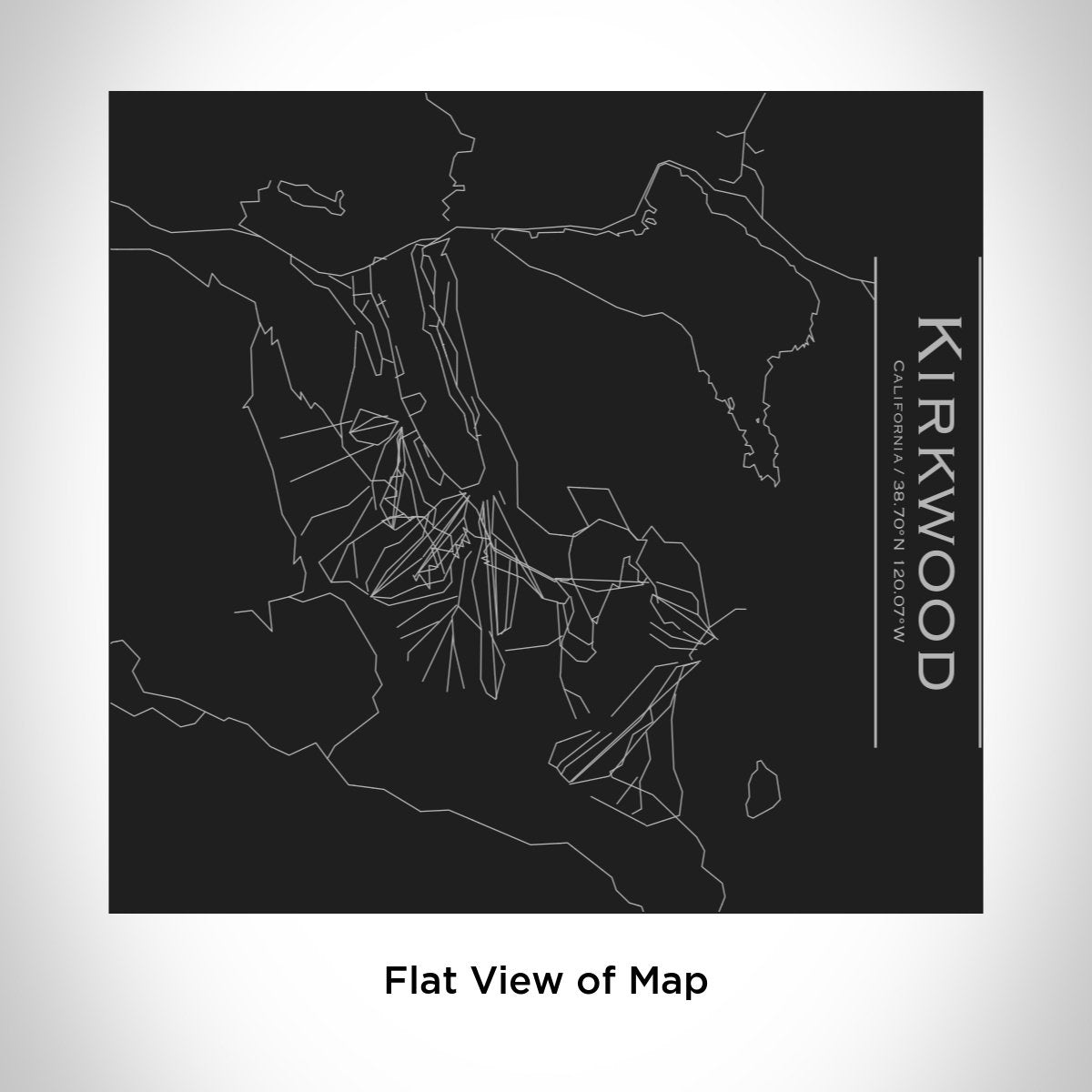 Kirkwood - California Engraved Map Tumbler in Matte Black