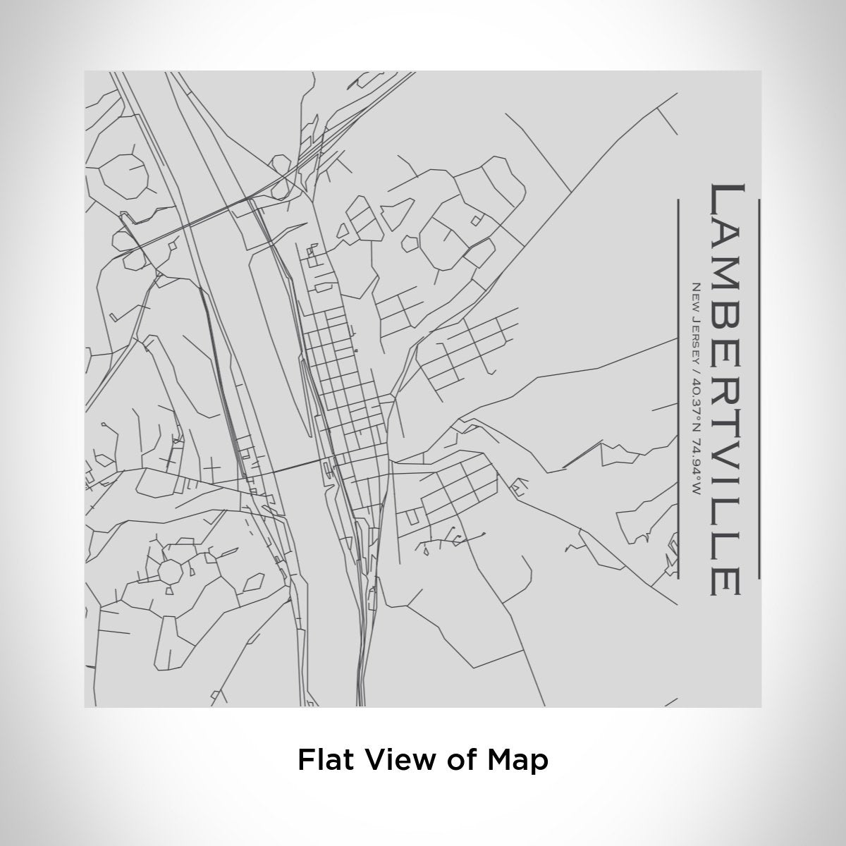 Lambertville - New Jersey Engraved Map Tumbler