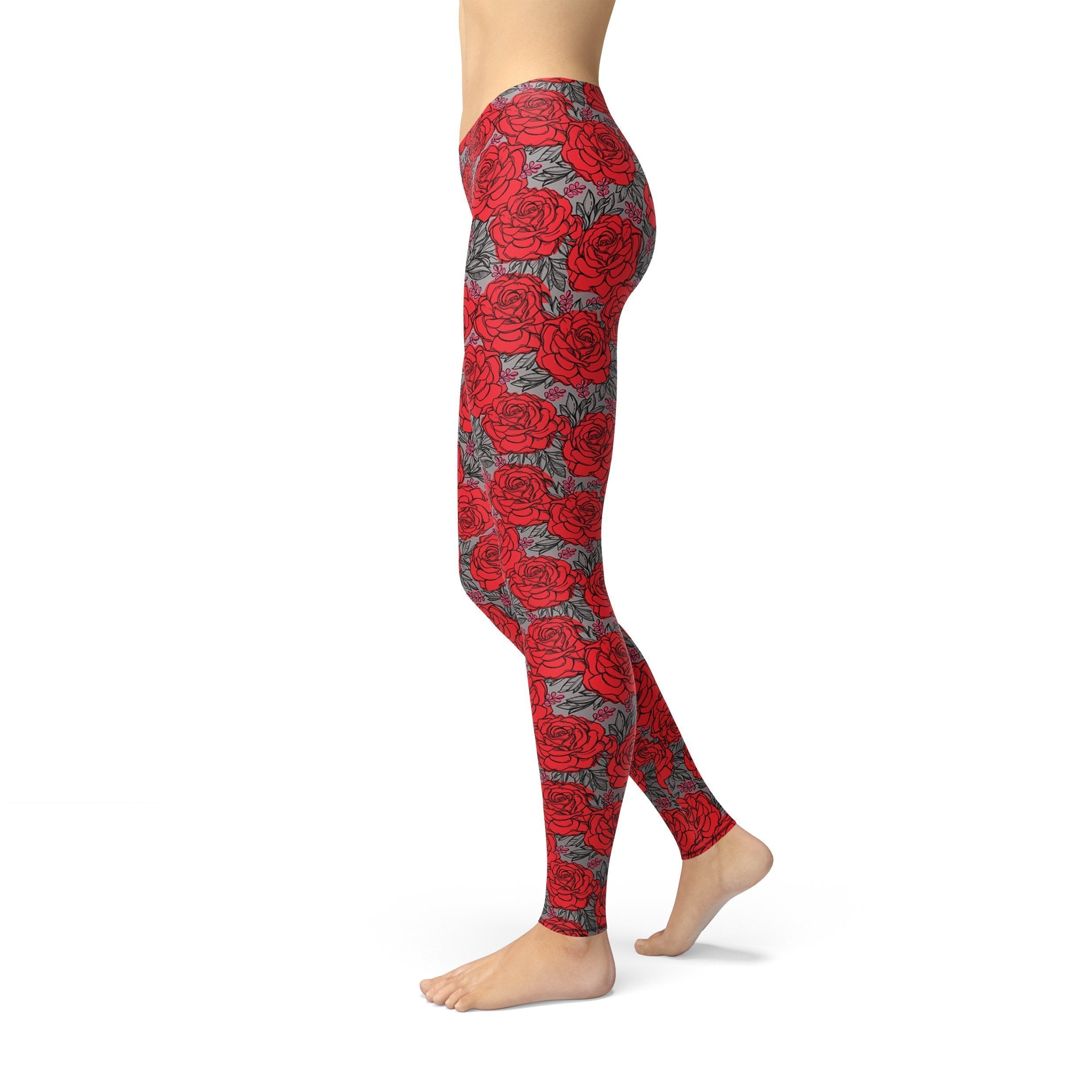 Avery Drawn Roses Leggings