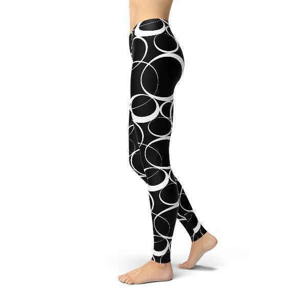 Jean Black and White Circles Leggings