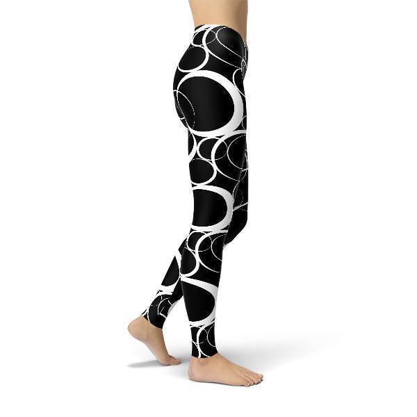 Jean Black and White Circles Leggings