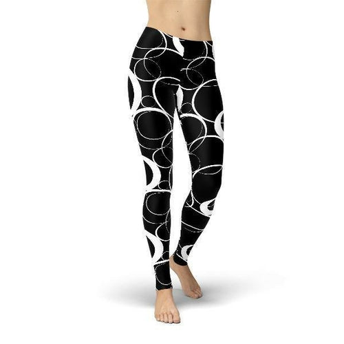 Jean Black and White Circles Leggings