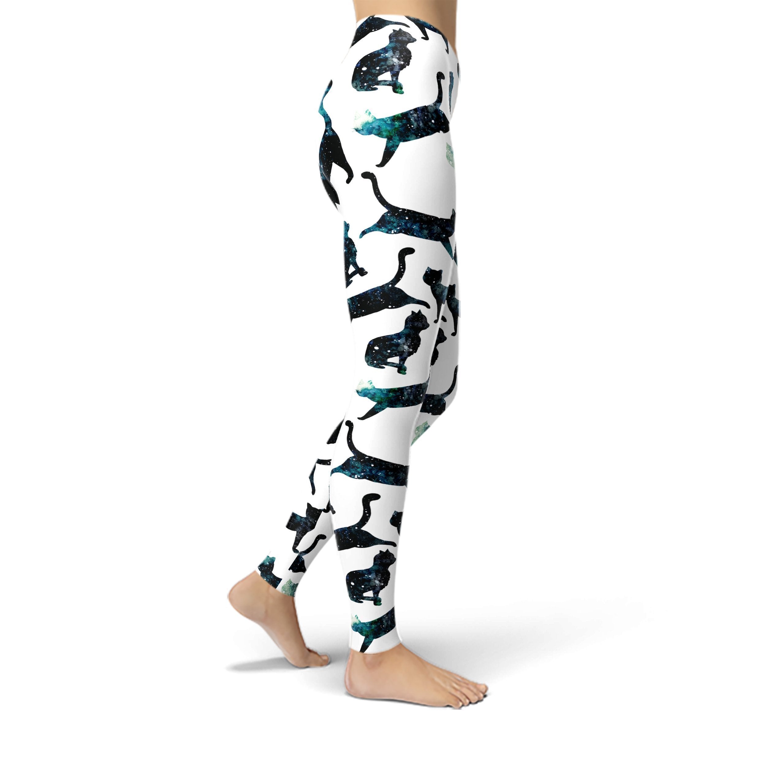 Jean Black Space Cats Leggings