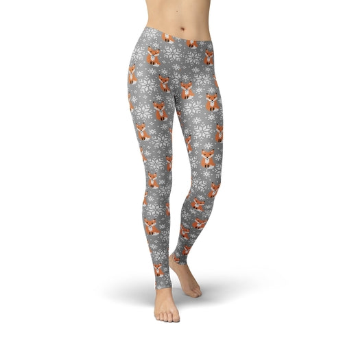 Jean Holiday Fox Leggings