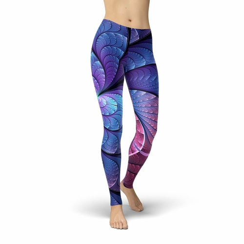 Jean Purple and Blue Scales Leggings