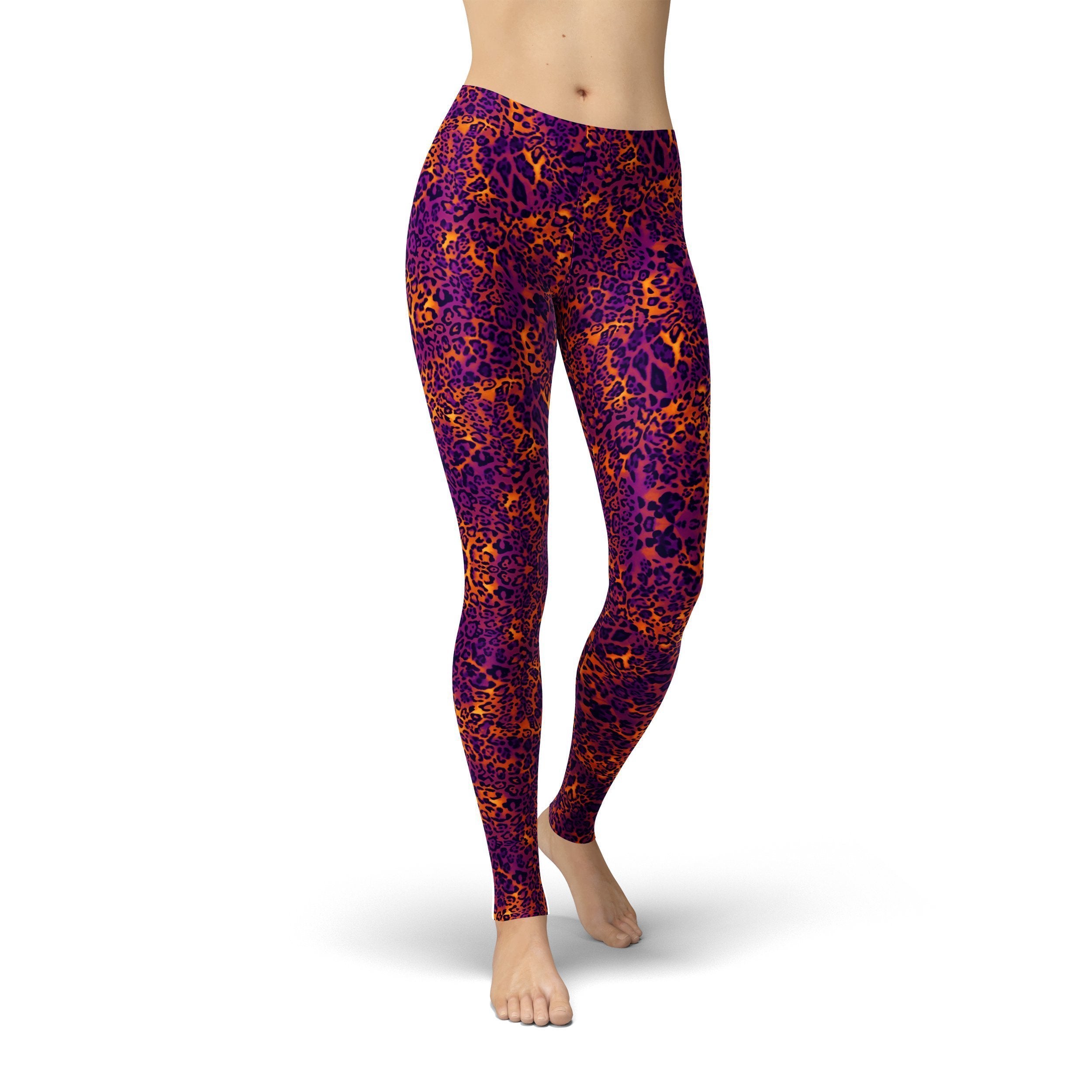 Jean Purple Cheetah Print Leggings