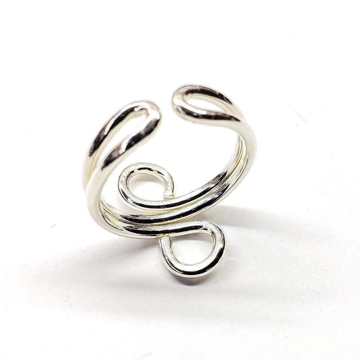 Sterling Silver Adjustable Wire Wrap Finger Toe Ring