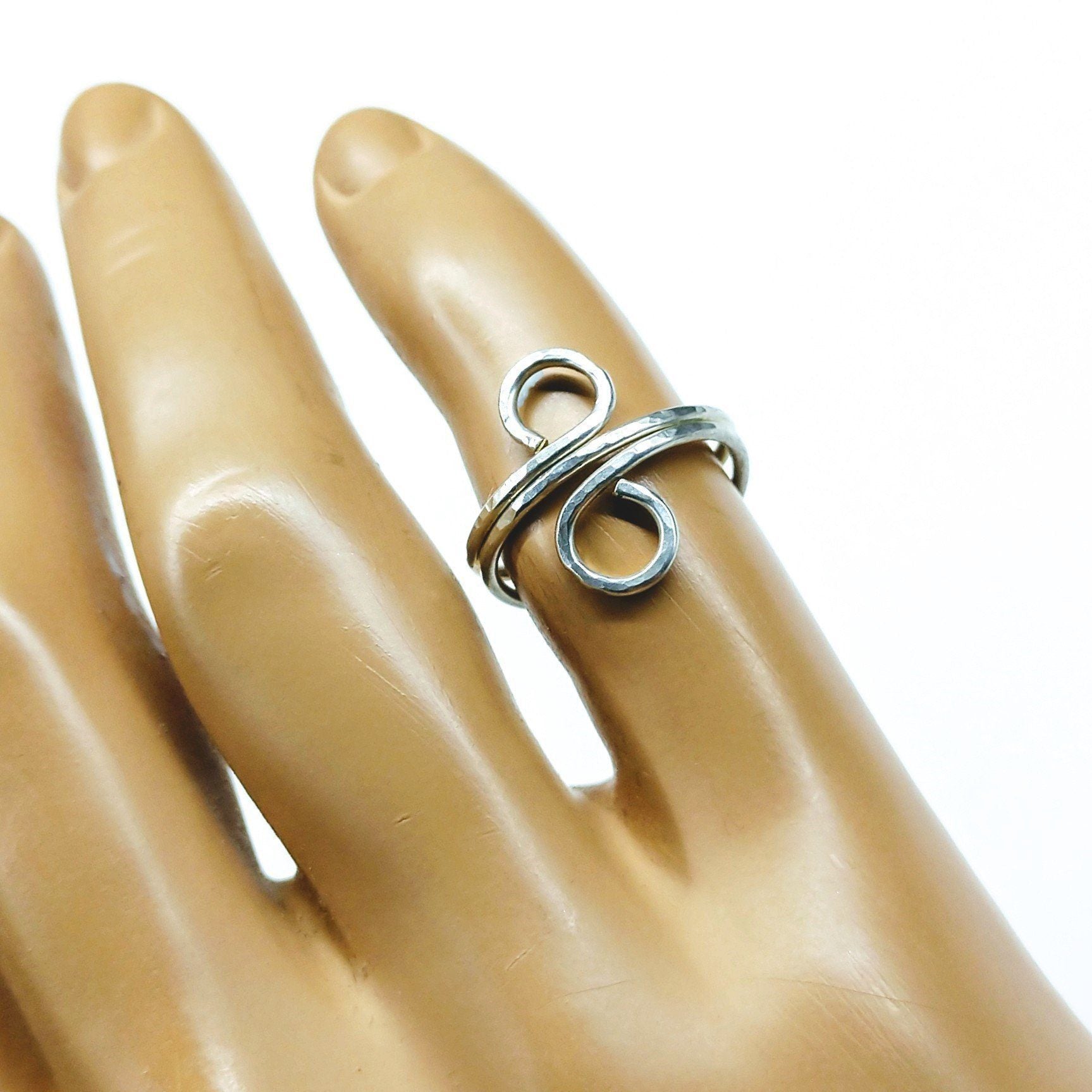 Sterling Silver Adjustable Wire Wrap Finger Toe Ring