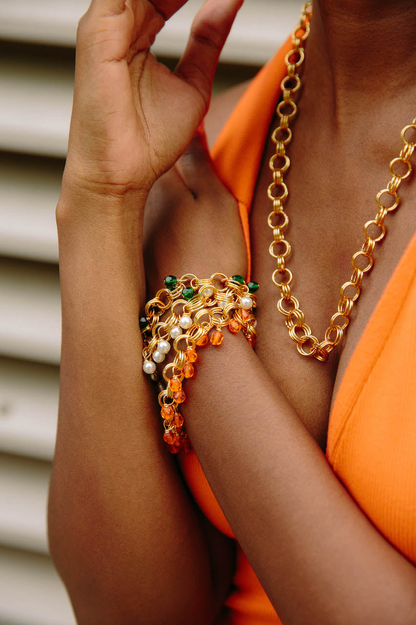 The Donna Bracelet in Orange