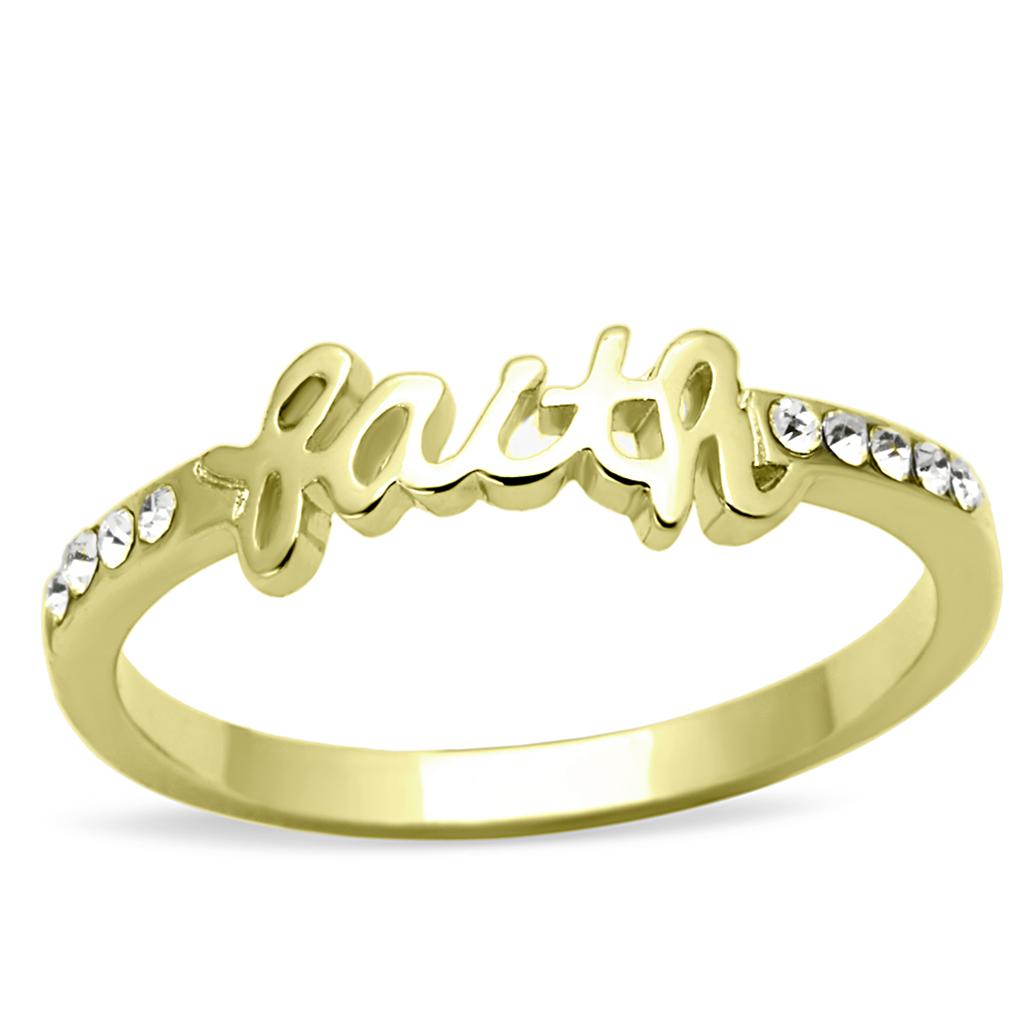 LO3967 Flash Gold Brass Ring with Top Grade