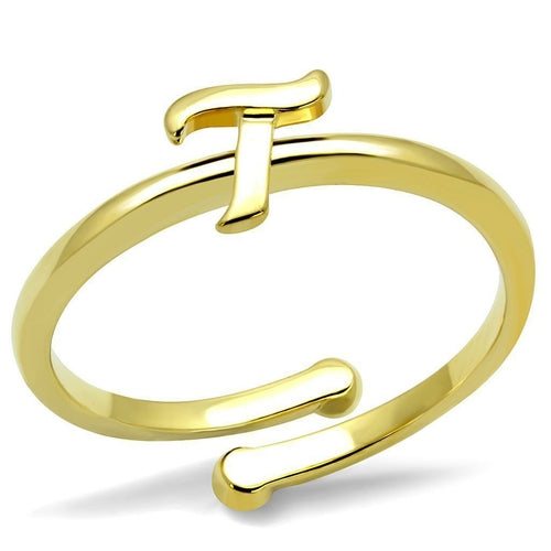 LO4018 - Flash Gold Brass Ring with No Stone