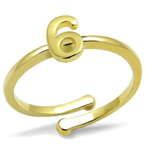 LO4034 - Flash Gold Brass Ring with No Stone