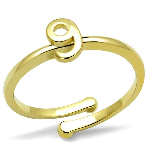 LO4038 Flash Gold Brass Ring with No Stone in No