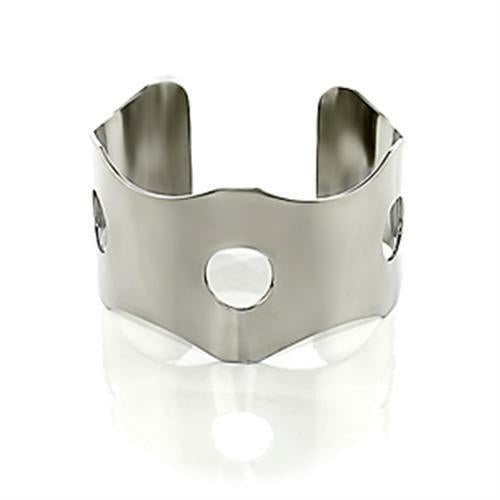 LO481 Stainless Steel Bangle with No Stone in No Stone