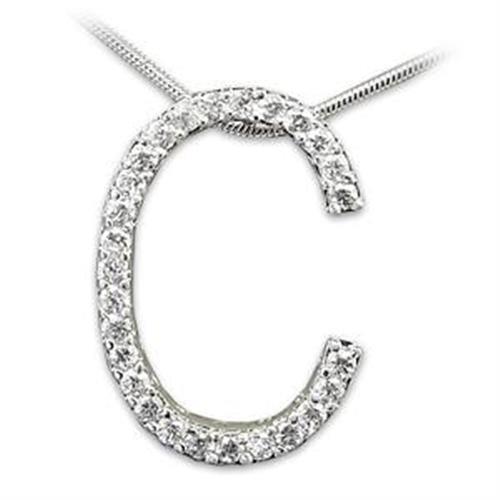 LOAS802 Rhodium 925 Sterling Silver Pendant with