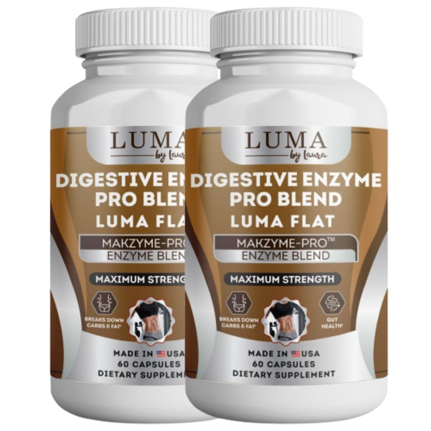 Luma Digestive Enzymes Prebiotic & Probiotics Gas & Bloating Relief -