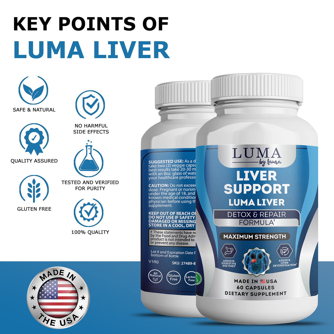 Luma Liver Support, Cleanse, Detox & Repair, Milk Thistle, Chicory