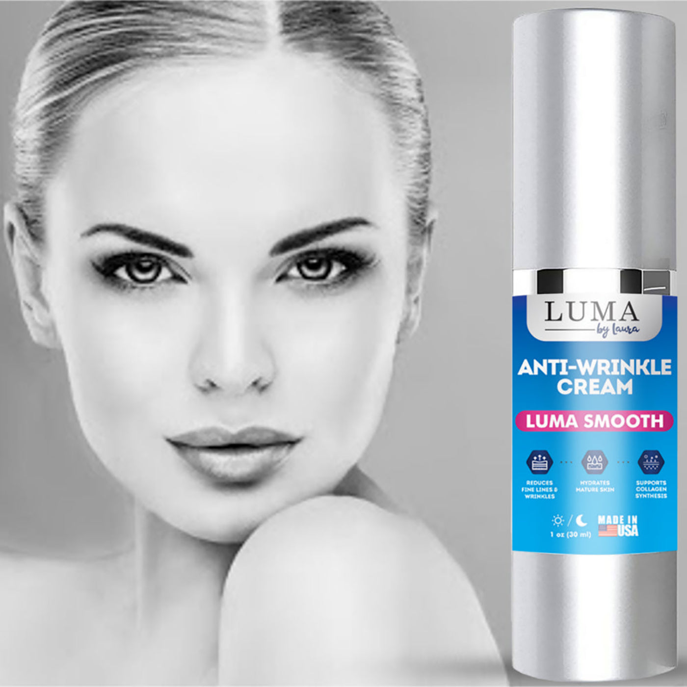 Luma Smooth Cream - Anti-Wrinkle Cream Infused with Mineral Oil for Ma