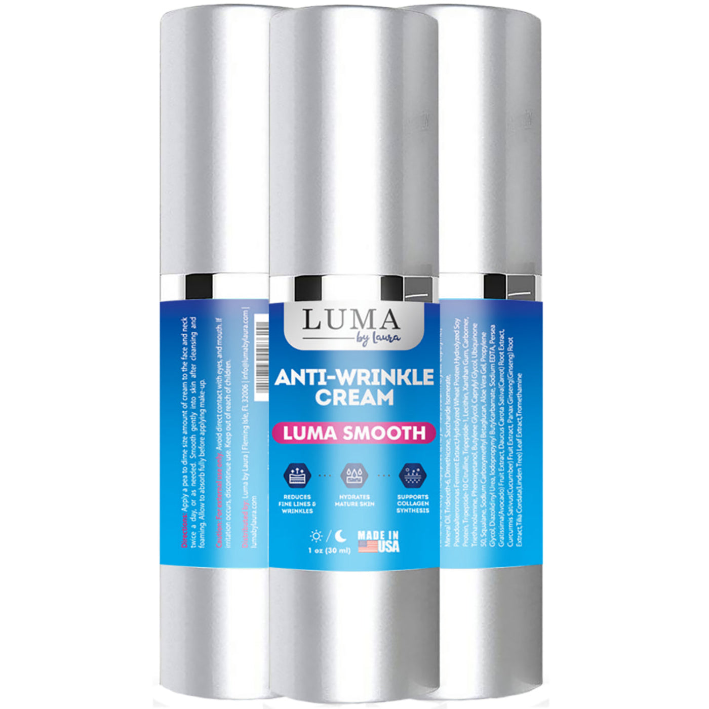 Luma Smooth Cream - Anti-Wrinkle Cream Infused with Mineral Oil for Ma