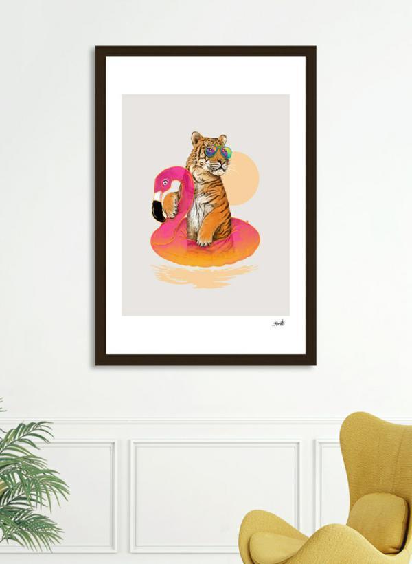 Chillin (Flamingo Tiger)  Frame