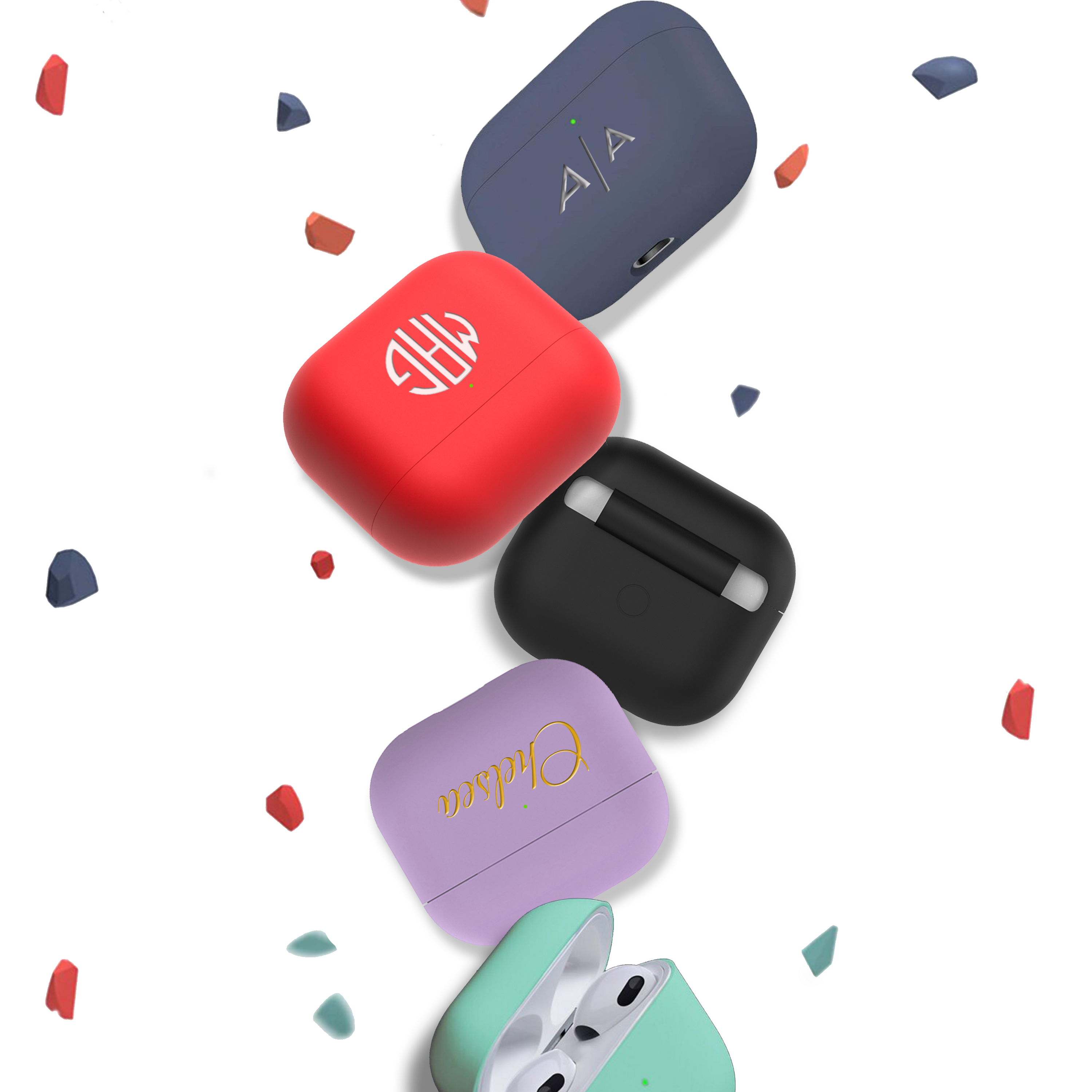 Personalized Colorful Silicone Cases for Apple AirPods 3rd Gen