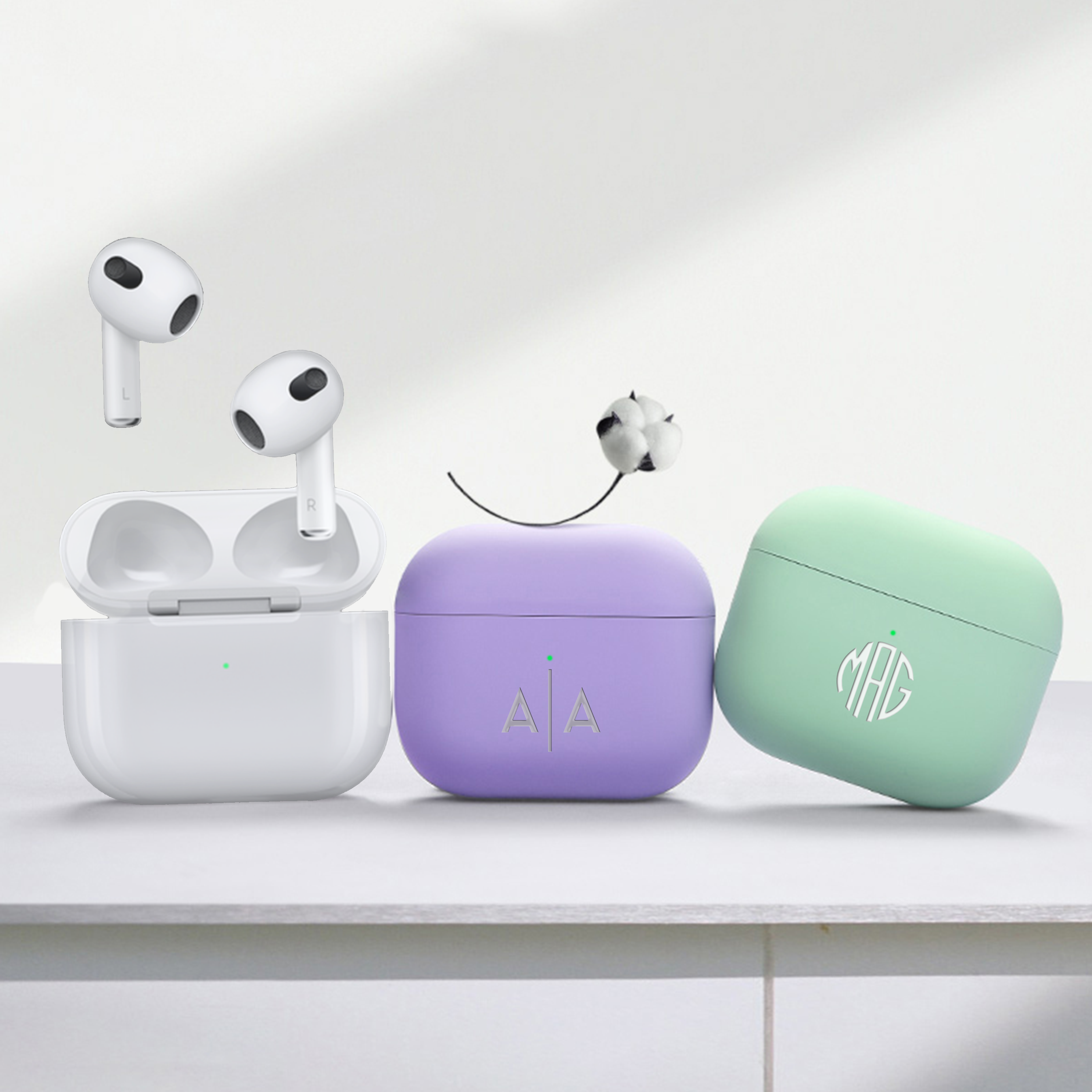 Personalized Colorful Silicone Cases for Apple AirPods 3rd Gen