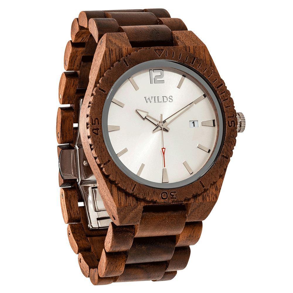 Men's Custom Engrave Walnut Wooden Watch - Personalize Your Watch | Violet Millie