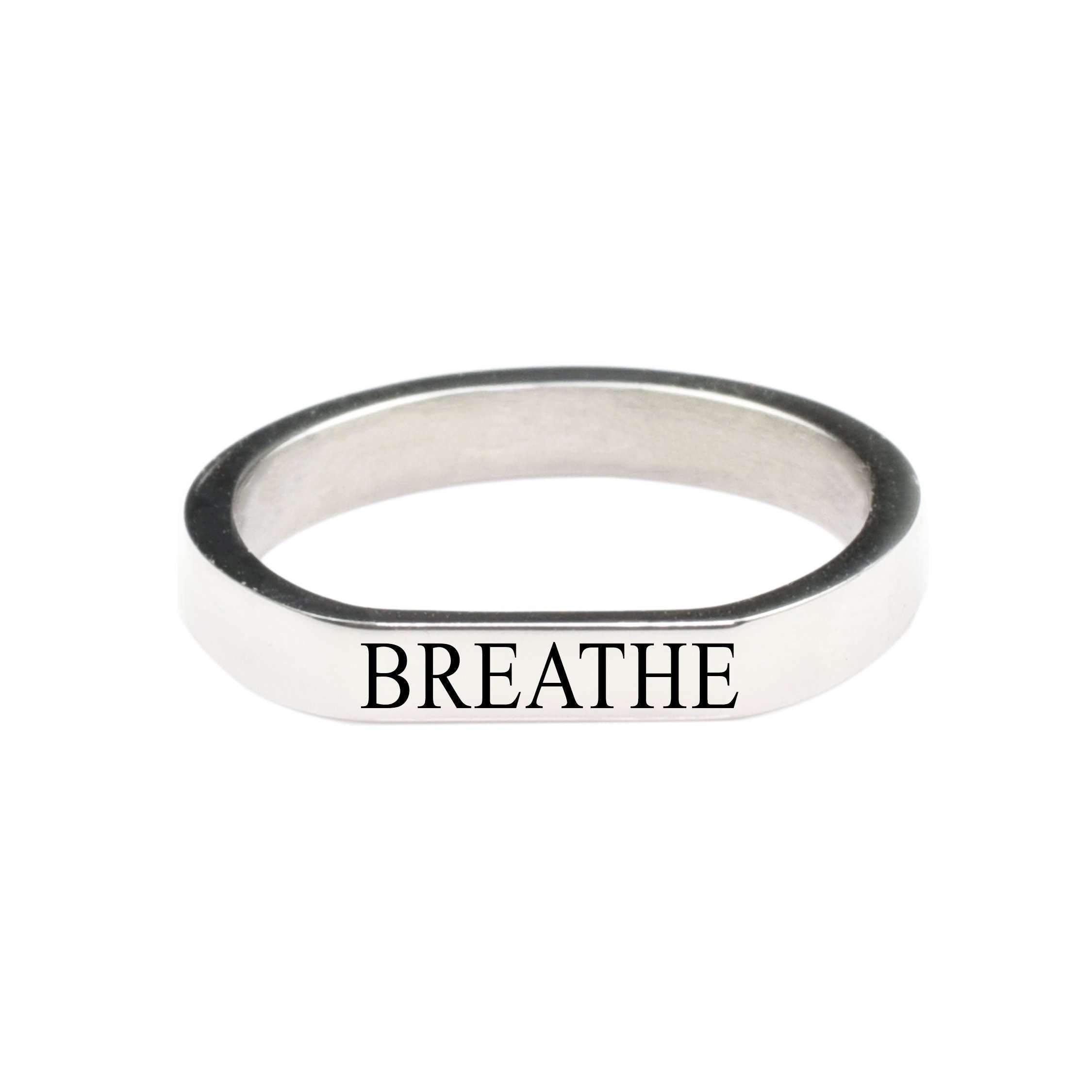 Breathe Comfort Fit Flat Ring | Sky Blue Lily