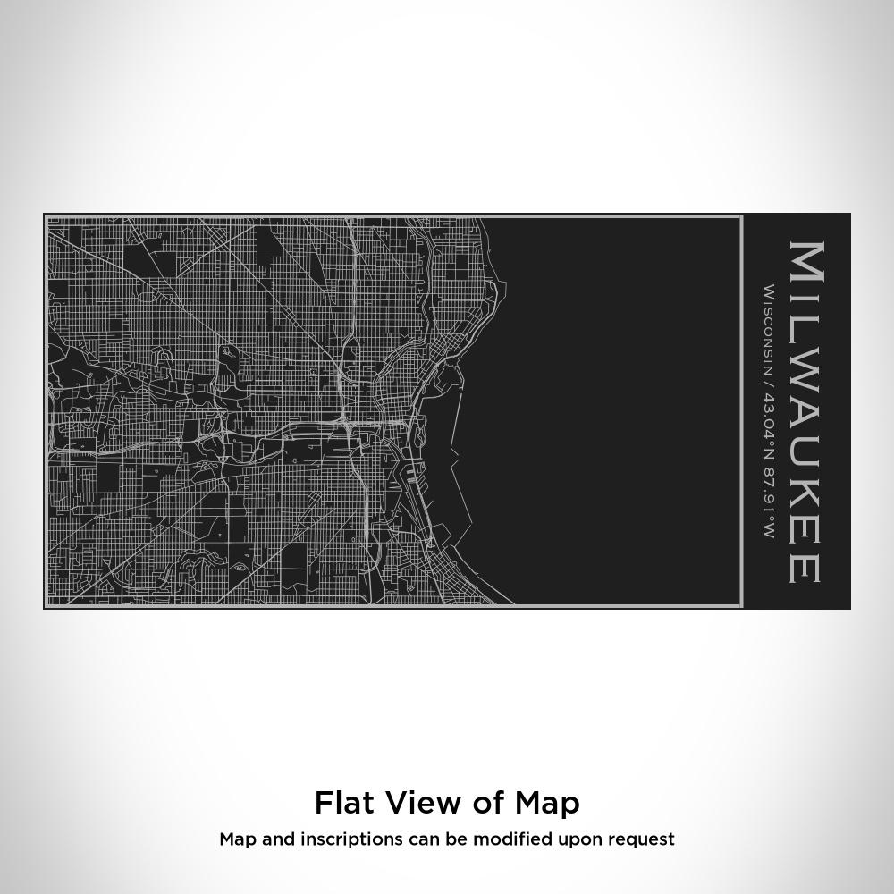 Milwaukee - Wisconsin Map Insulated Bottle in Matte Black