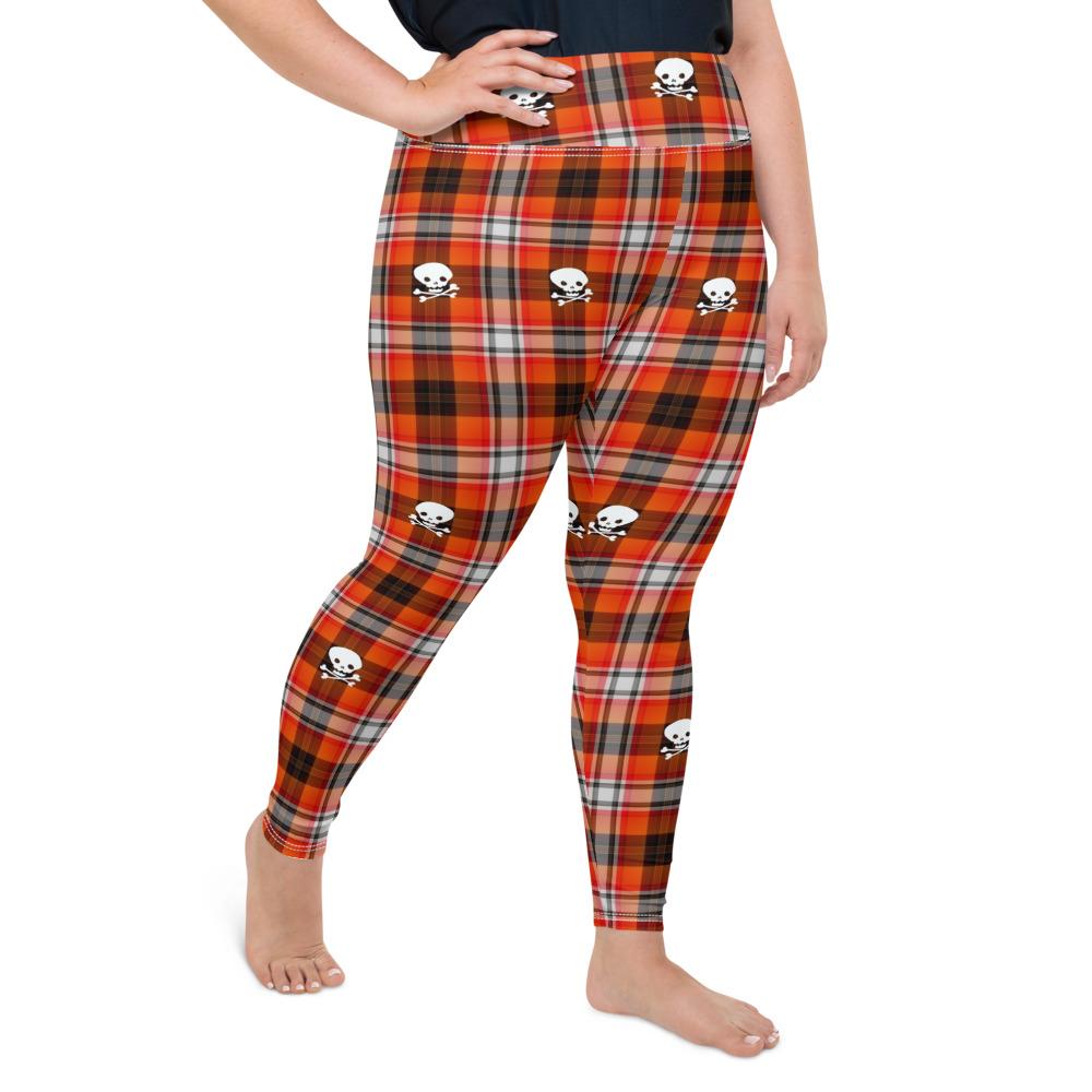 Skull Plaid Plus Size Leggings