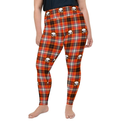 Skull Plaid Plus Size Leggings