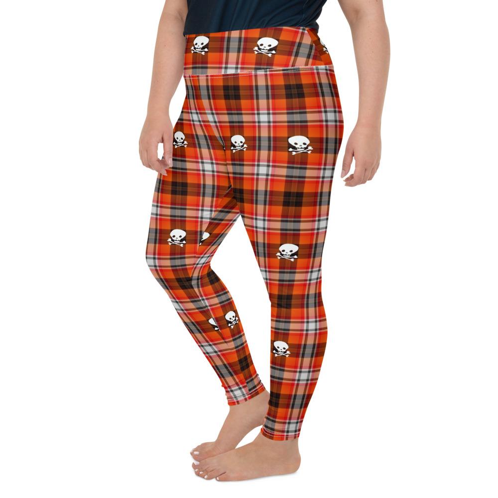 Skull Plaid Plus Size Leggings