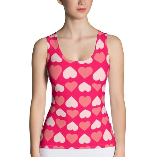 Pink Heart Tank Top