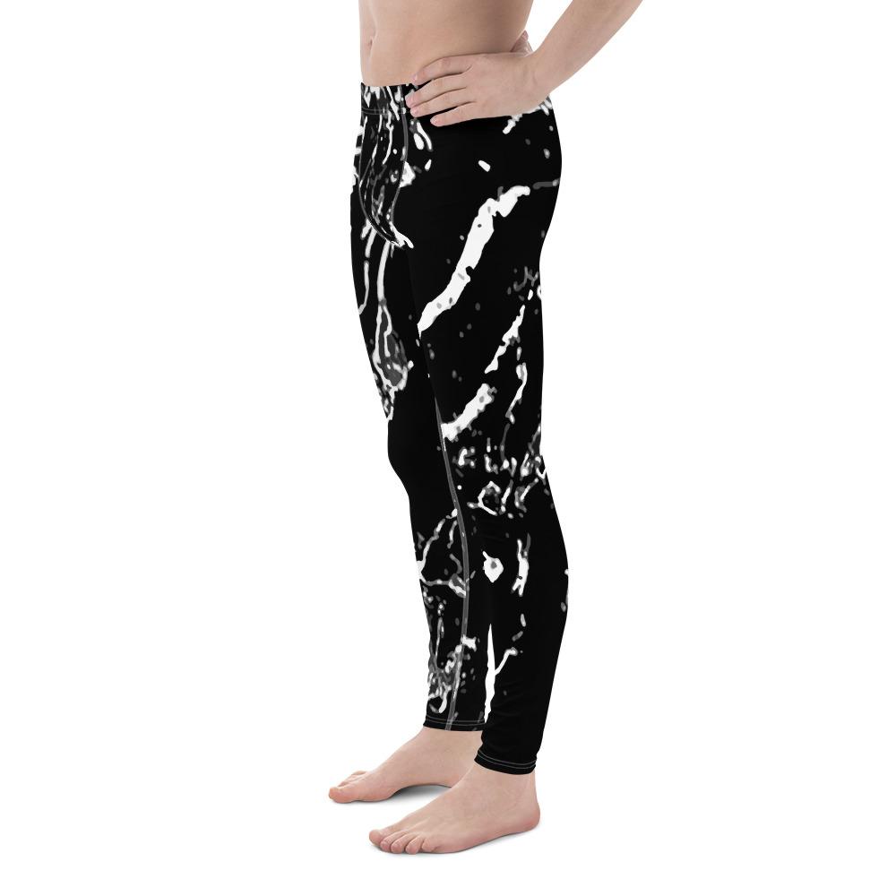 Men's Black Marble Leggings