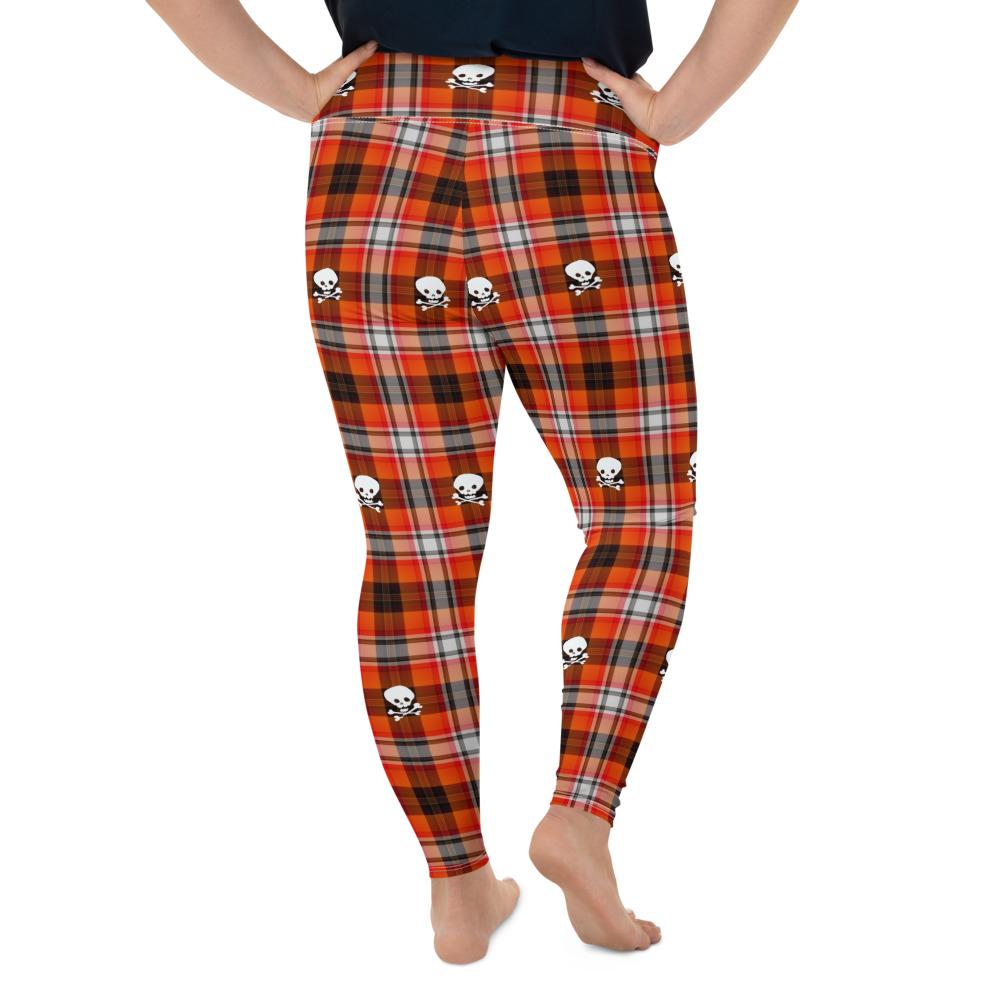 Skull Plaid Plus Size Leggings