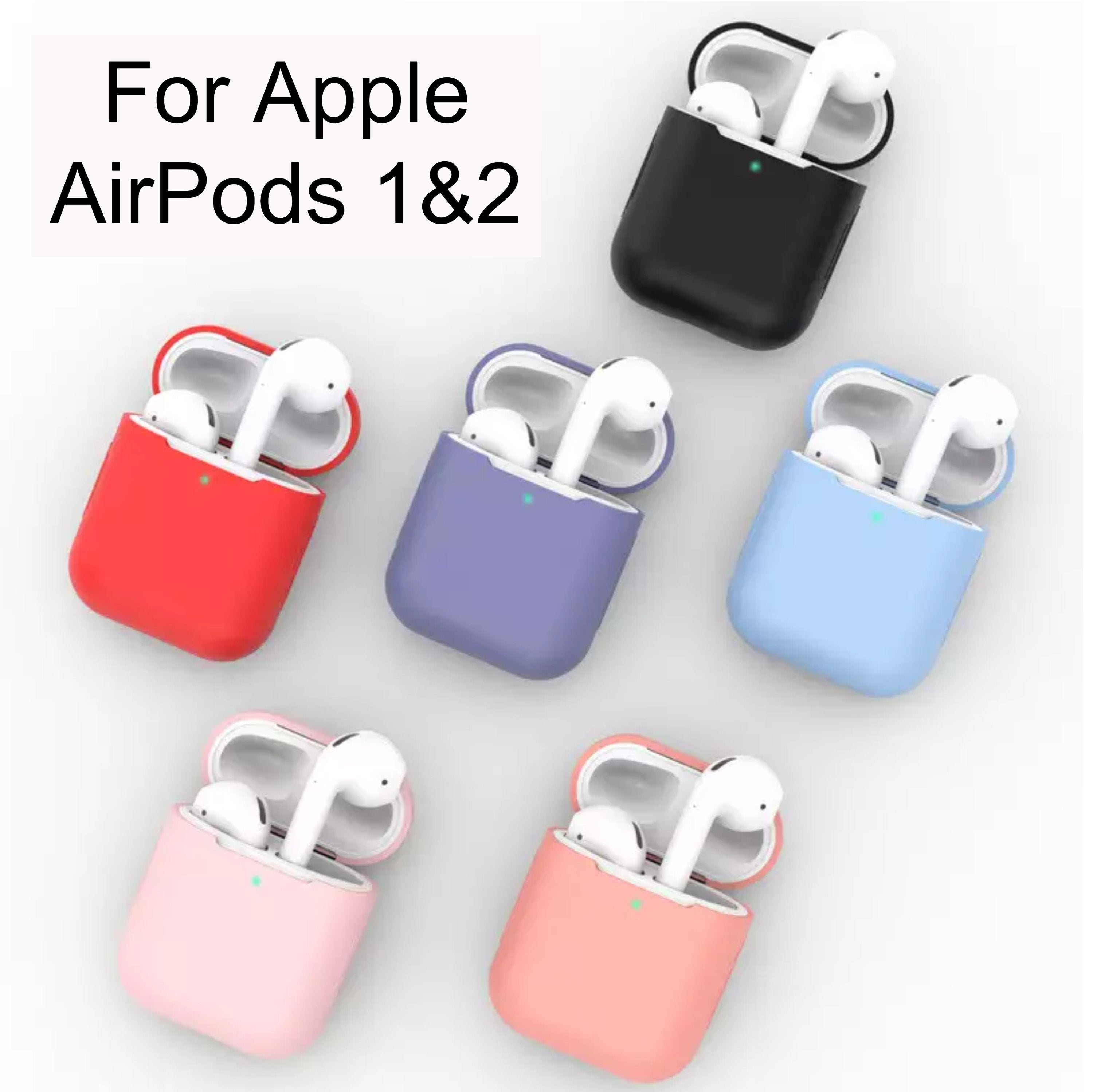 Personalized Colorful Silicone AirPods 1 & 2 Cases | Engraving |