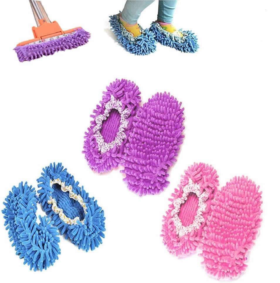Lazy Maid Quick Mop Slip-On Slippers 3 pairs (6 pcs)