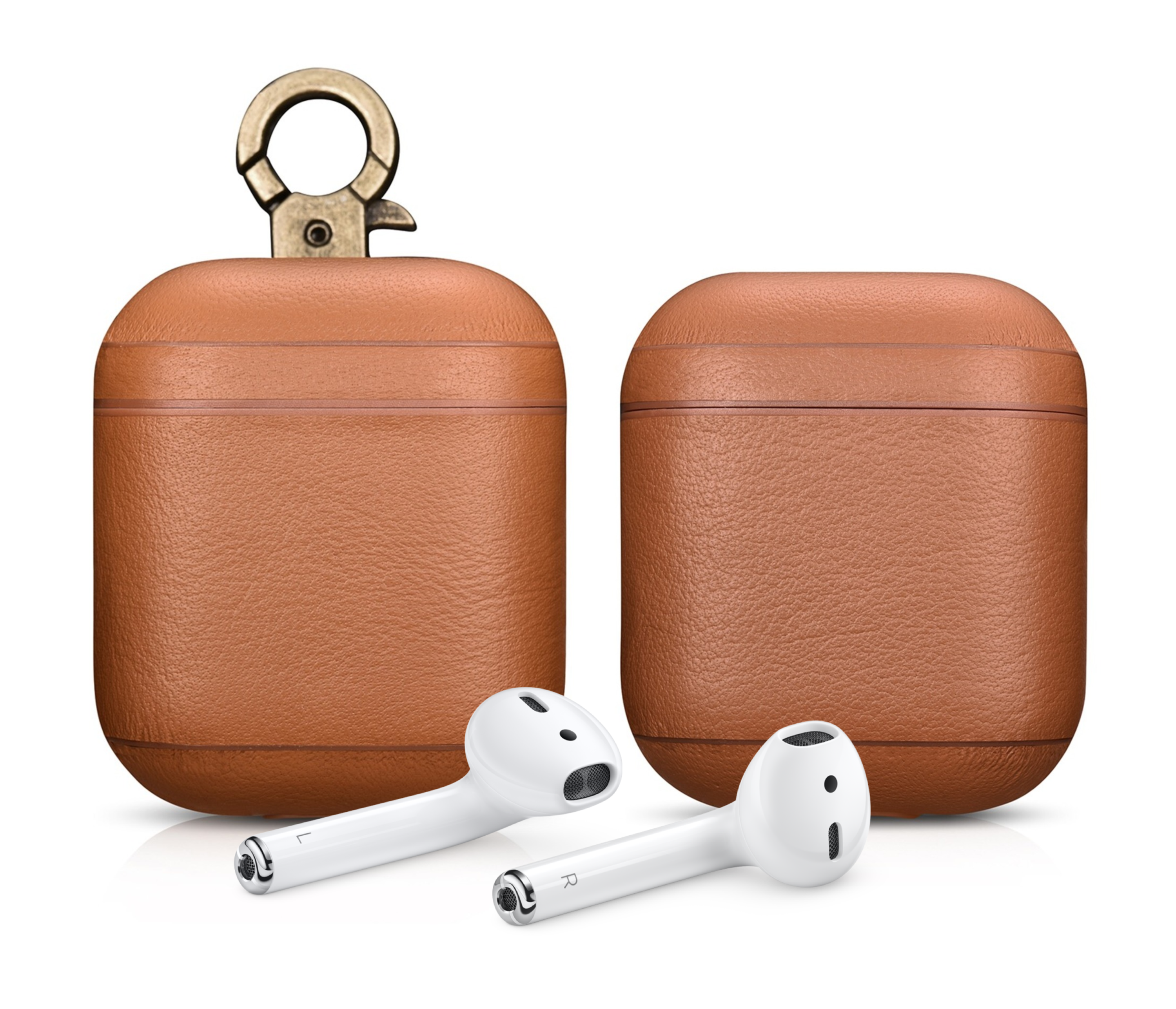 Napa Tan Premium Vegan Leather AirPods 1 & 2 Case | Custom Color