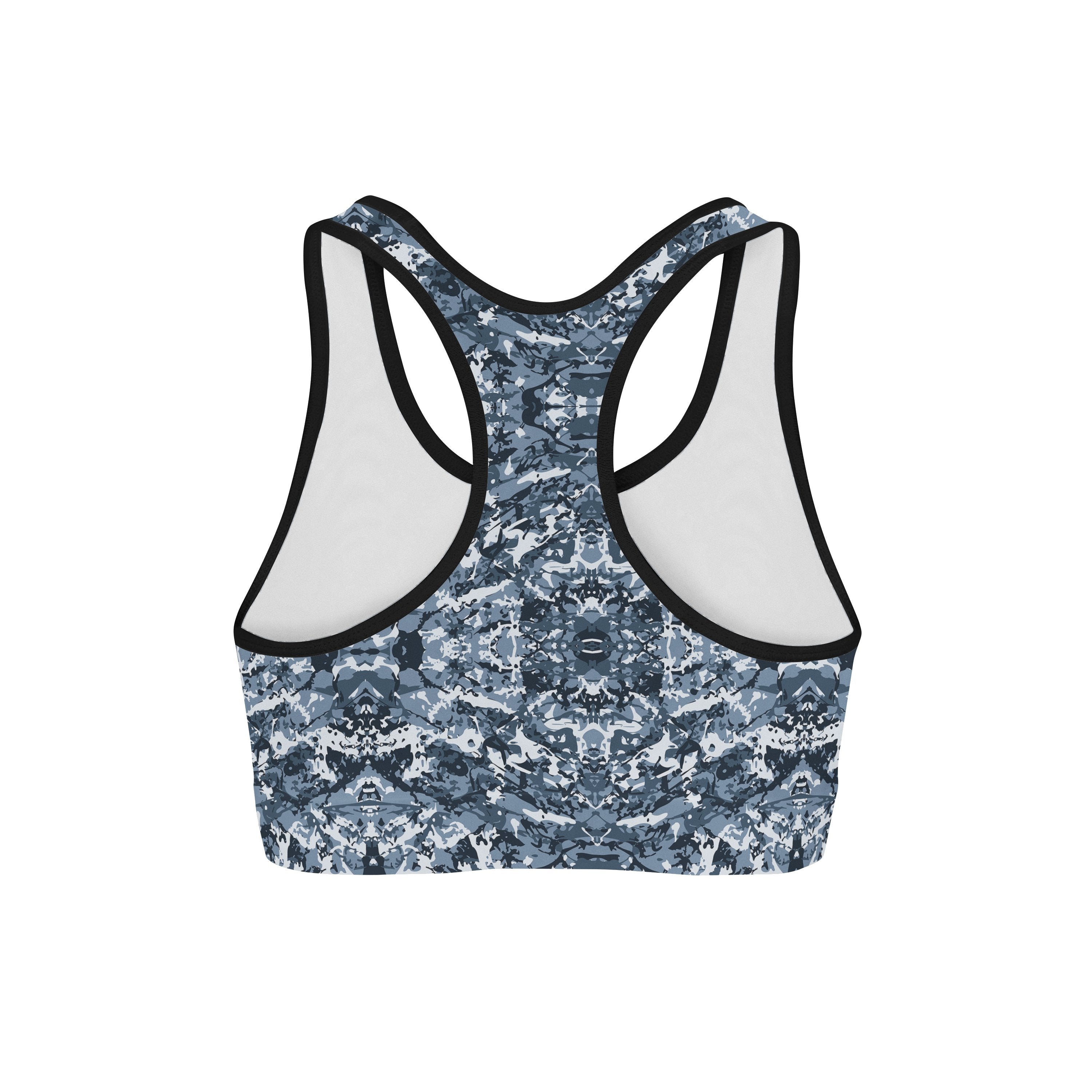 Navy Camo Sports Bra