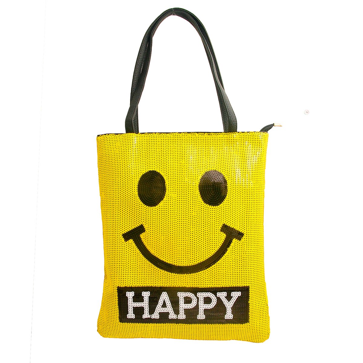 Smile Sequin Bead Tote Bag | Ivory Aether