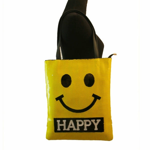 Smile Sequin Bead Tote Bag