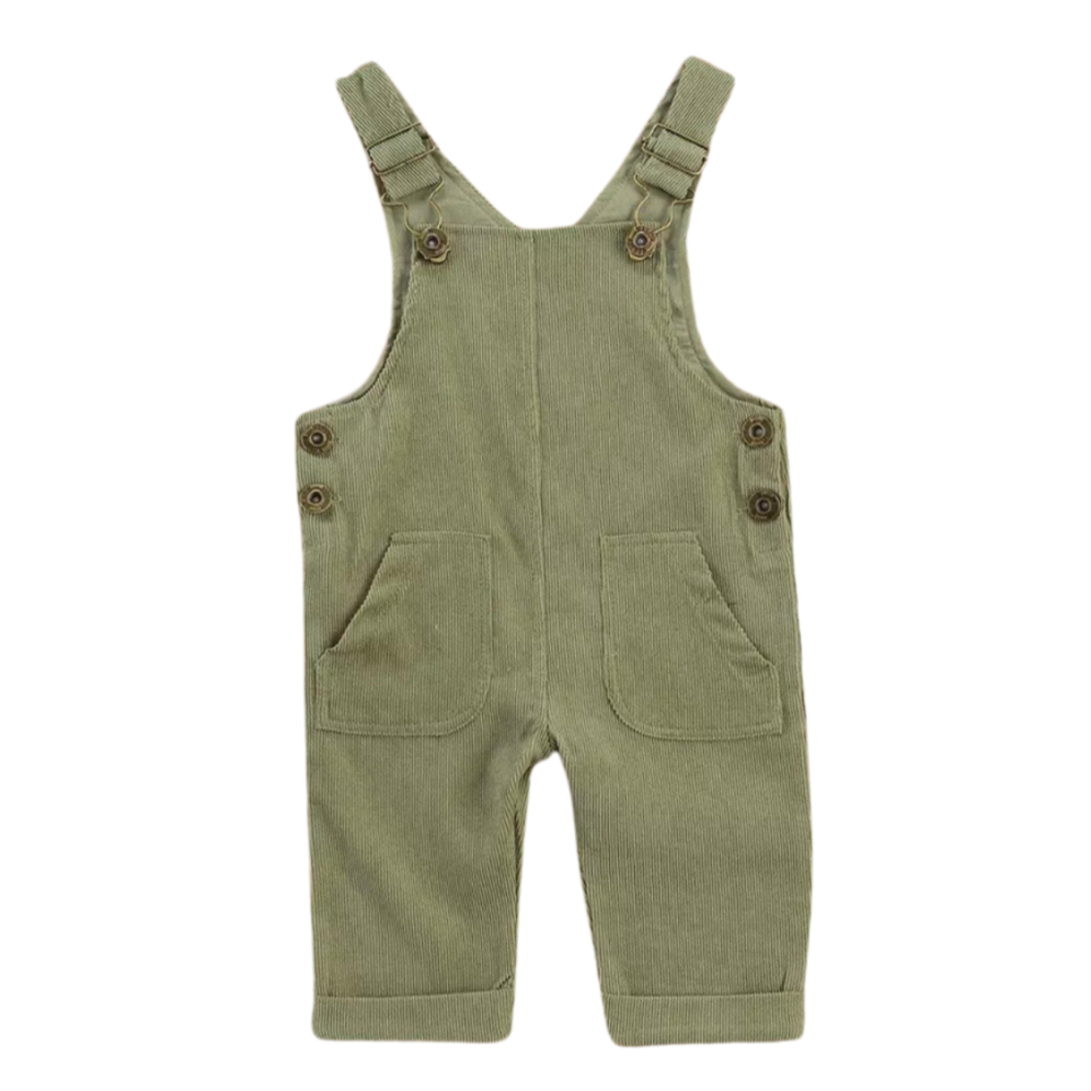 Corduroy Overalls - Olive