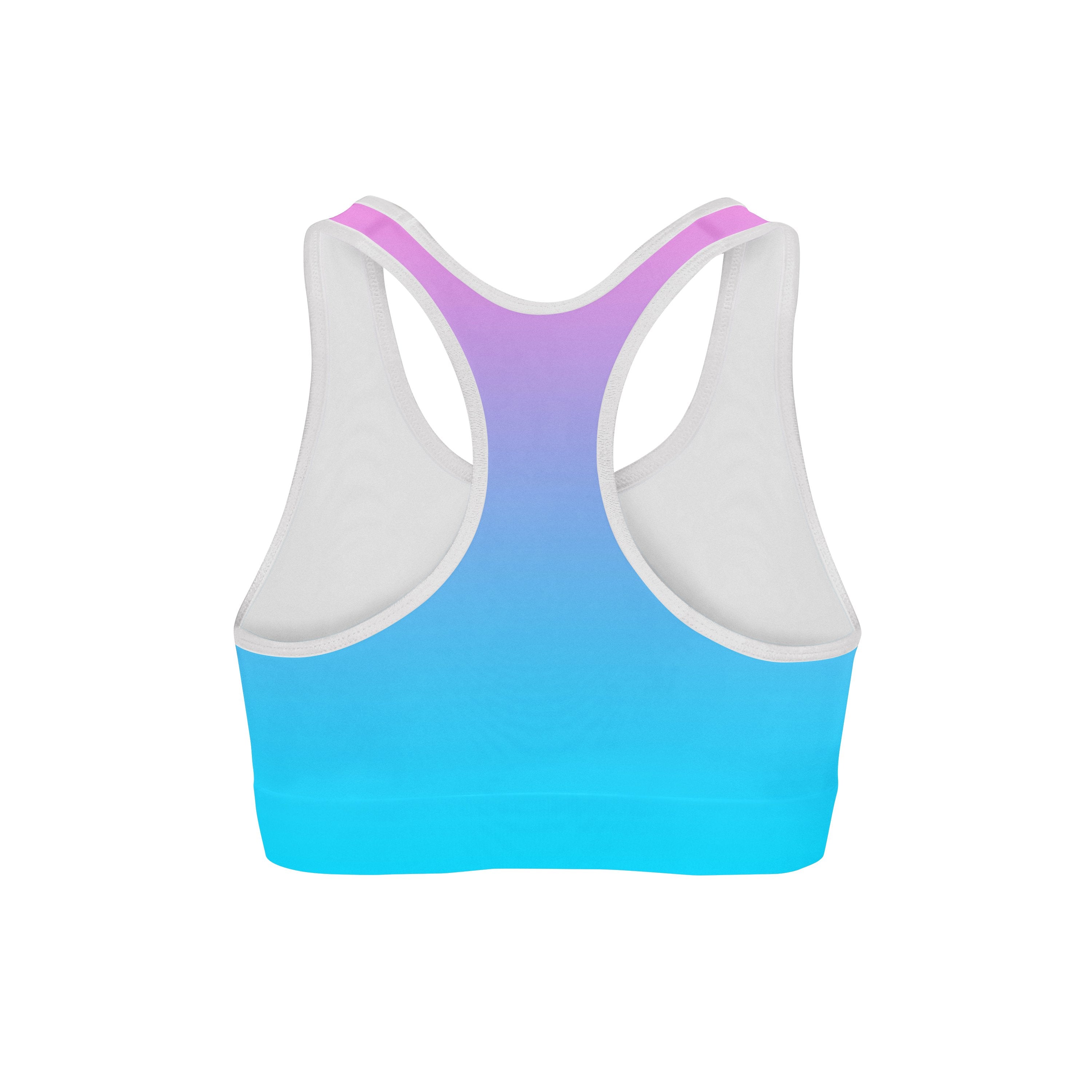 Pink Blue Ombre Sports Bra