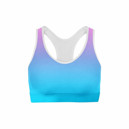 Pink Blue Ombre Sports Bra