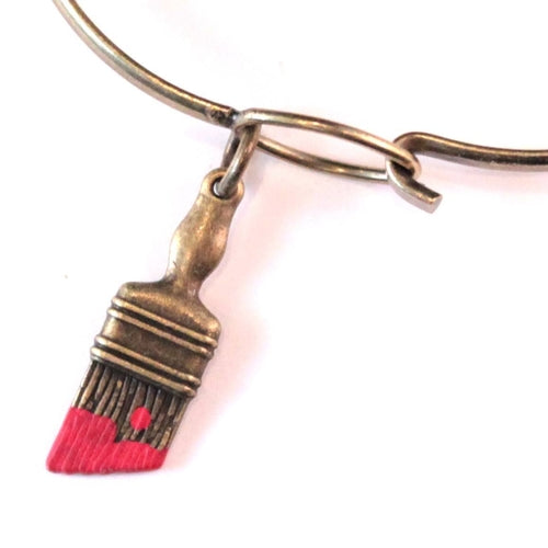 Paintbrush Charm Bracelet, Necklace, or Charm Only