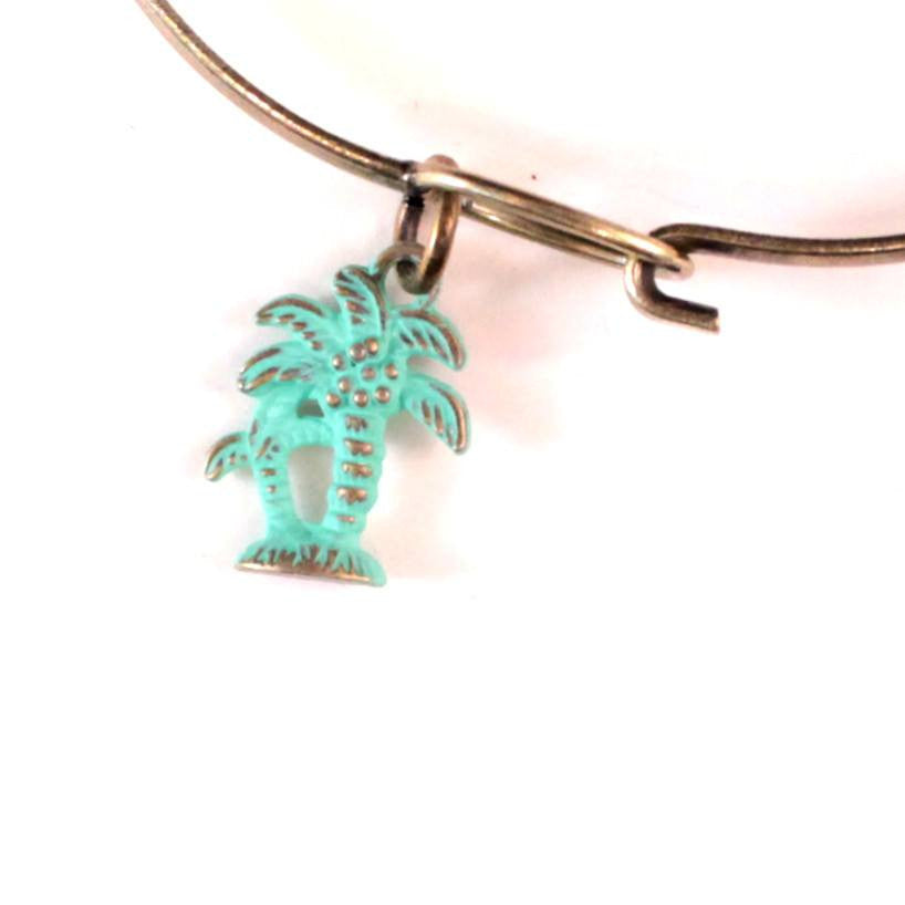 Palm Tree Charm Bracelet, Necklace, or Charm Only