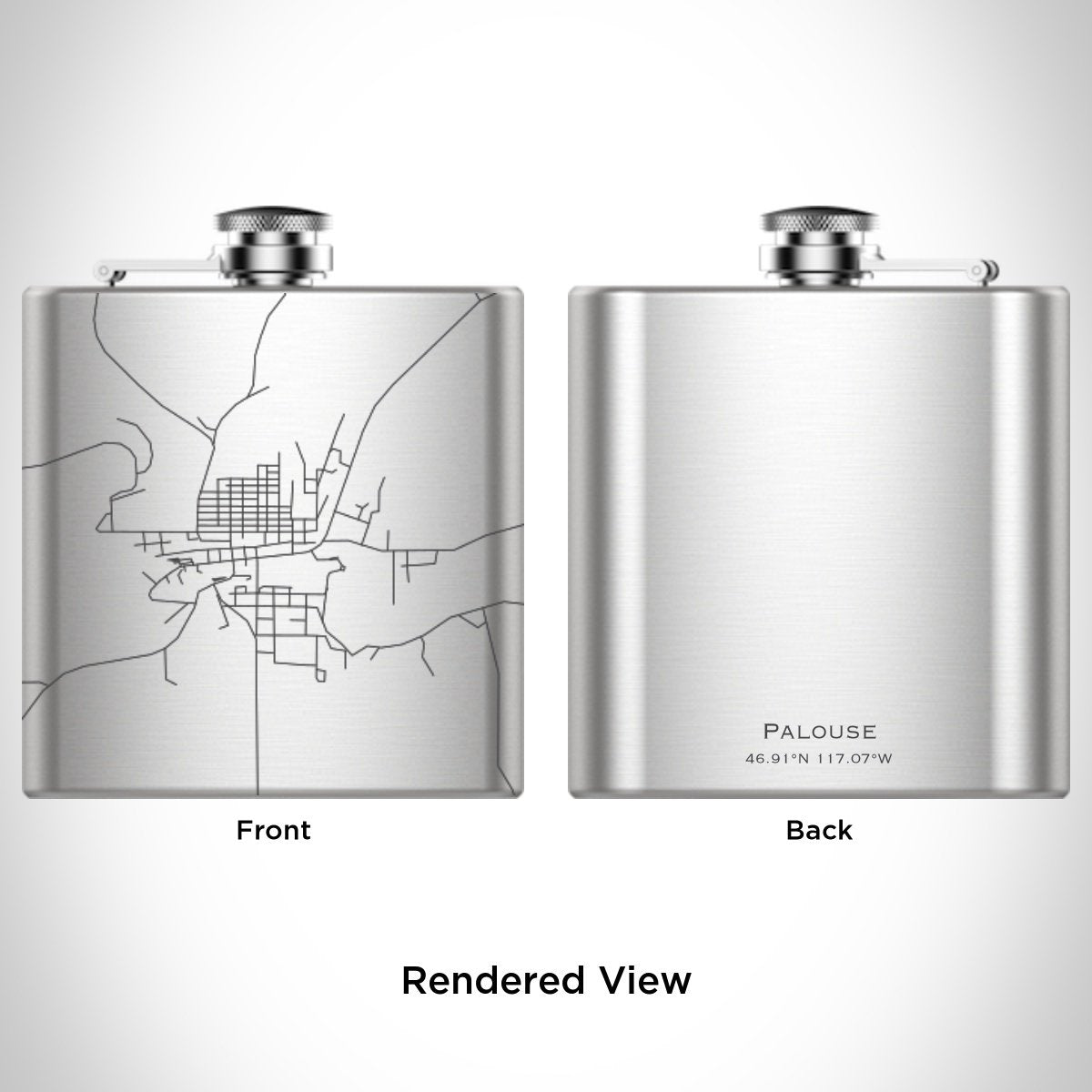 Palouse - Washington Map Hip Flask - Zomdo Marketplace | Zomdo.com