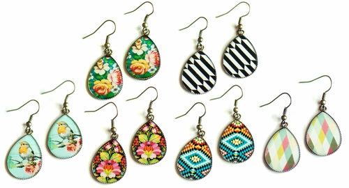 Pattern Drop Earrings