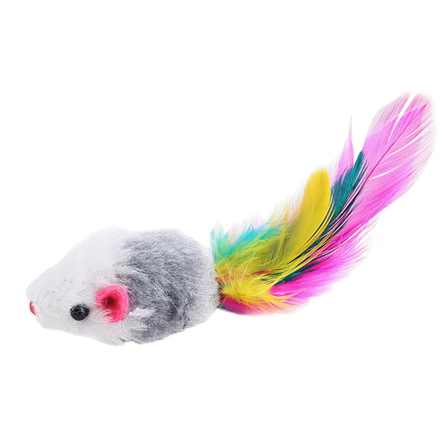 Pet Toy Furry Mouse Cat Kitten Real Fur Gravel - Zomdo Marketplace | Zomdo.com